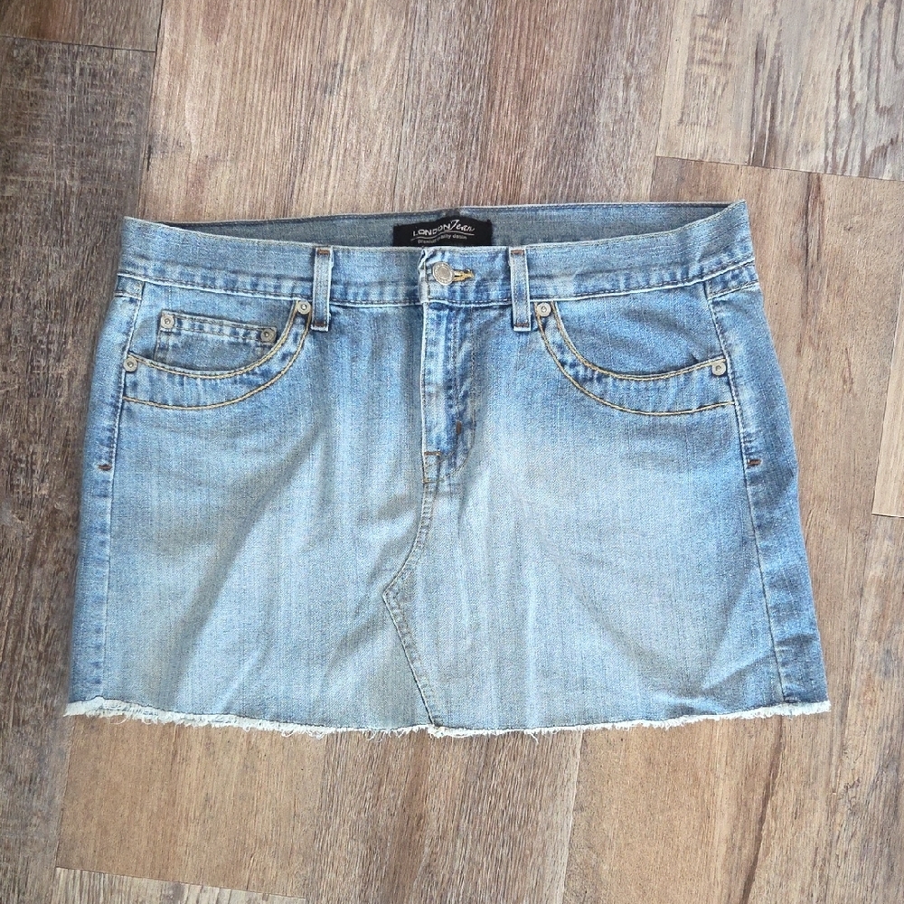 Blue Casual Mini Skirt